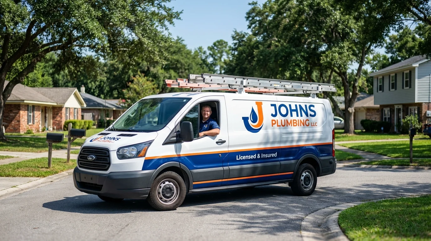 Johns Plumbing LLC service van in Mercer Island, WA