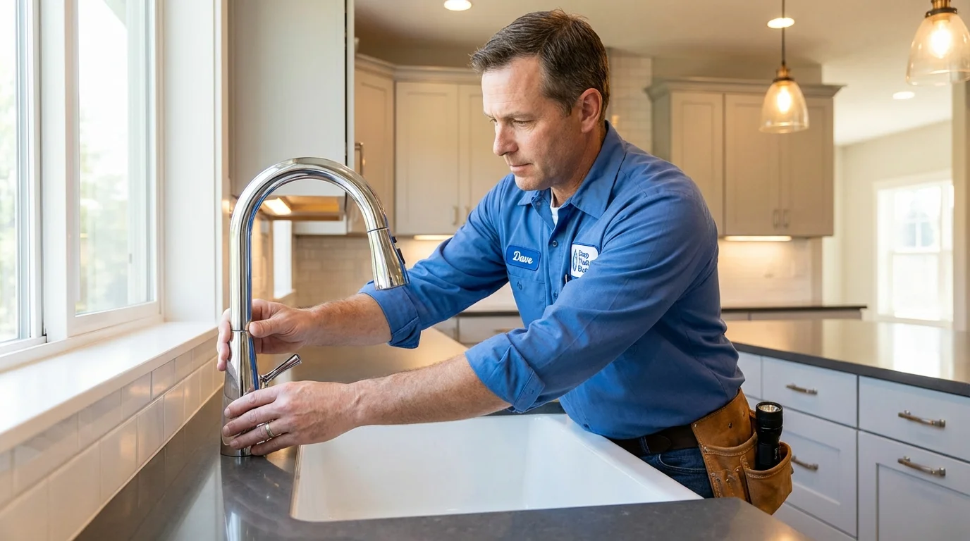 Kitchen faucet installation by Johns Plumbing LLC in Mercer Island